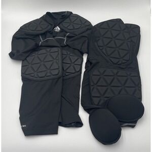 Set Of Adidas Aeroready Black Padded Compression Youth Sz L(top) M (bot)Football